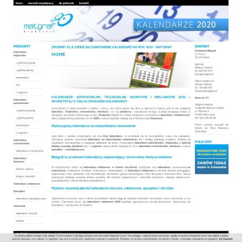 Kalendaria do kalendarzy trójdzielnych - Poznań