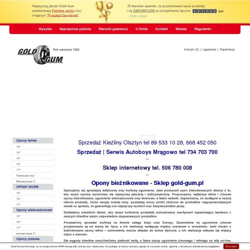 Tanie opony zimowe w Olsztynie