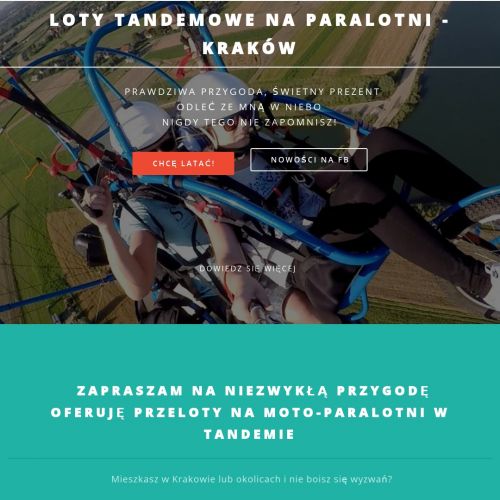 Prezent lot paralotnią - Kraków