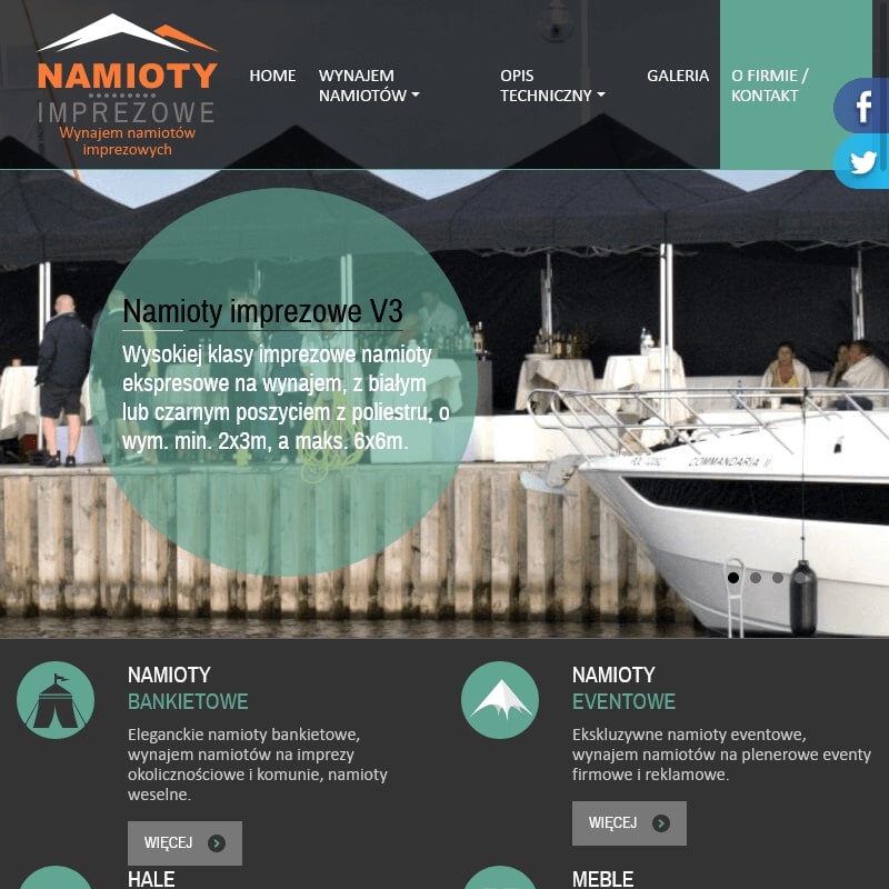 Namiot ogrzewany w Warszawie