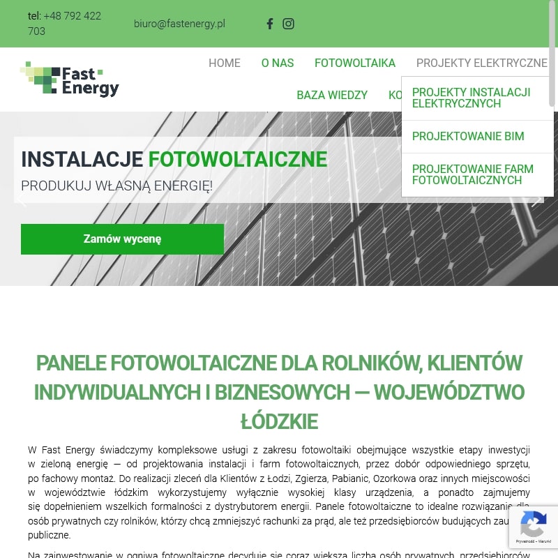 Ozorków - fotowoltaika 20kw