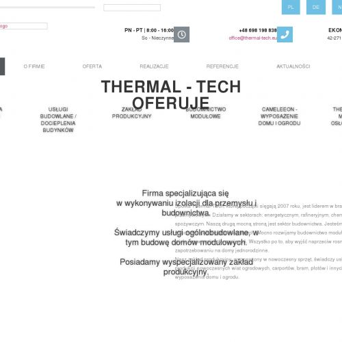Termoizolacje zbiorników