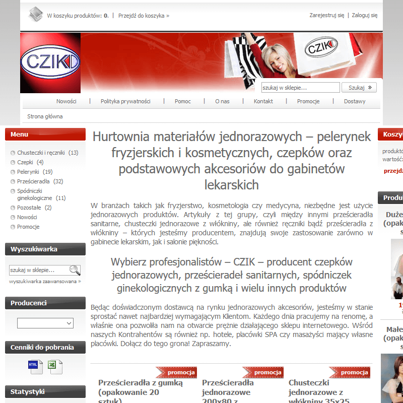 Czepki medyczne jednorazowe