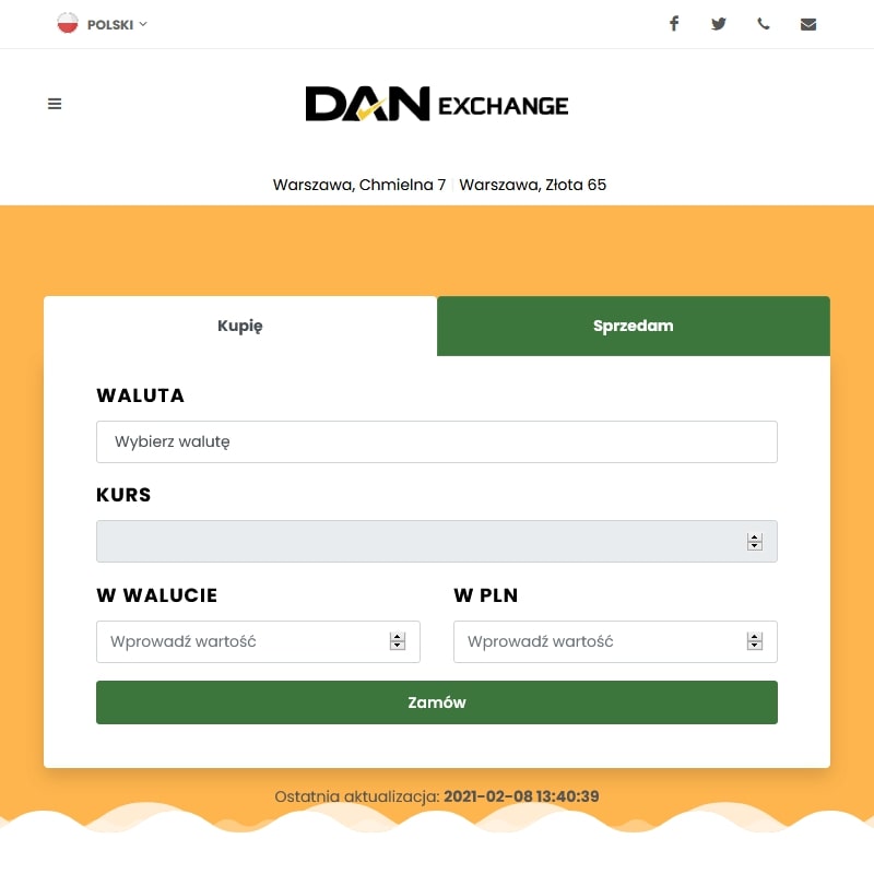 Dolar w kantorach - Warszawa