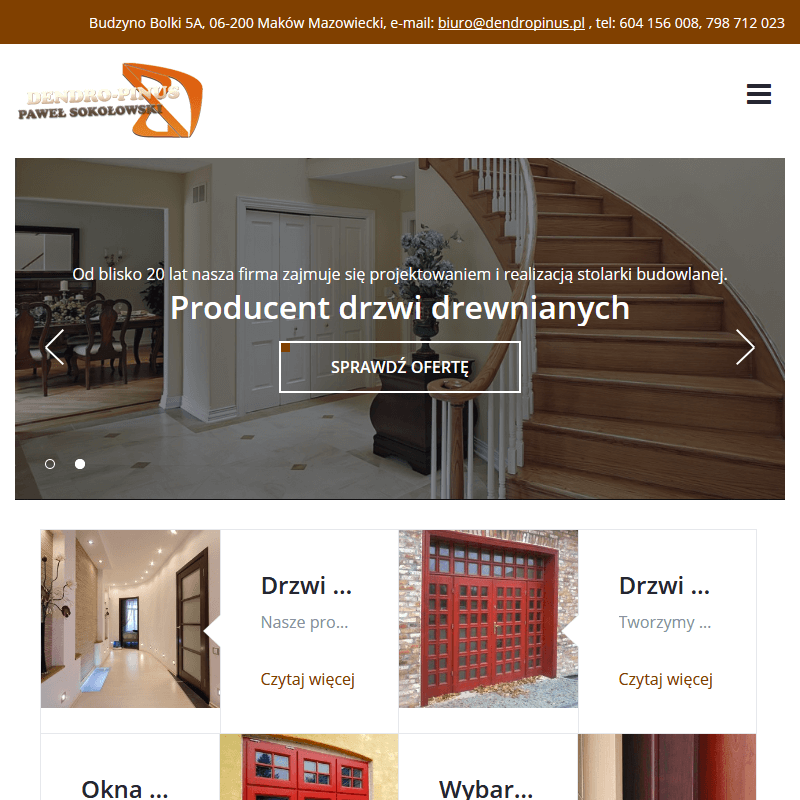 Produkcja drzwi zewnętrznych drewnianych - Siedlce