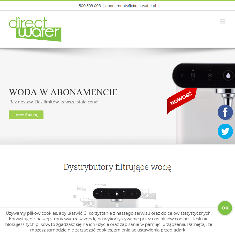 Woda z dystrybutora dla firm