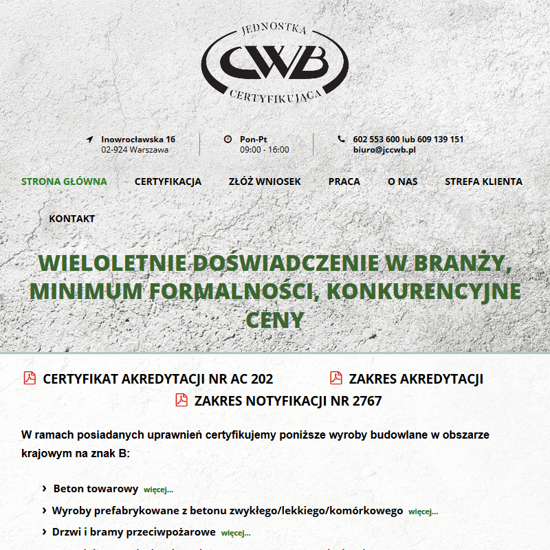 Znak budowlany b w Warszawie