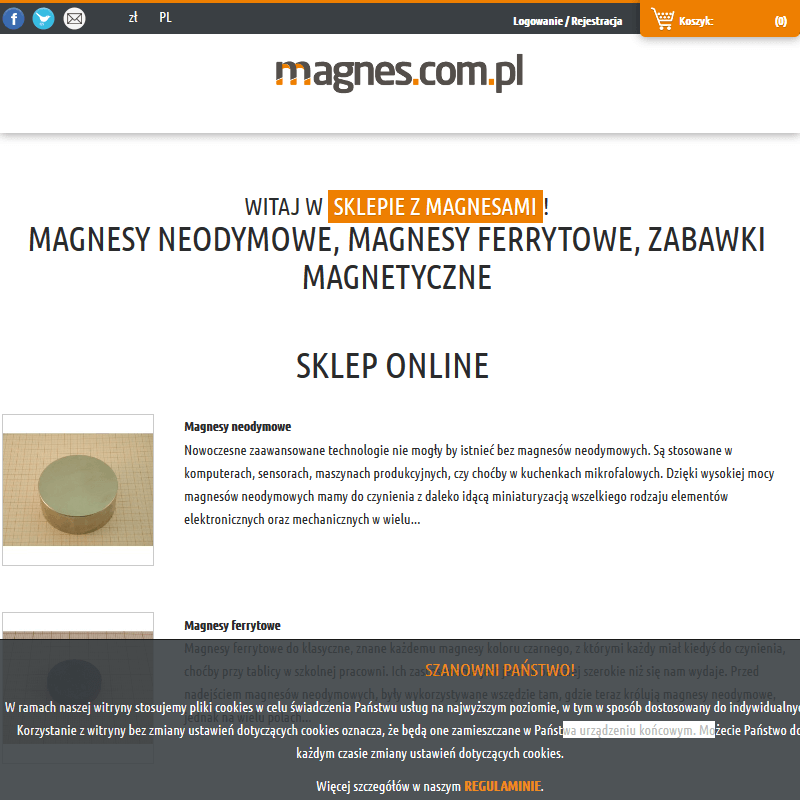 Magnes neodymowy sklep