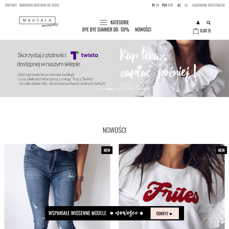 Sklep z modą damska