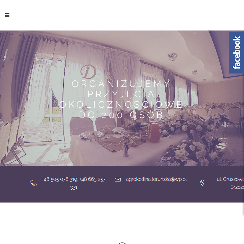 Wynajem sali weselnej pod toruniem